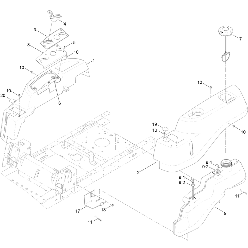 Body Styling and Fuel Pod Assembly