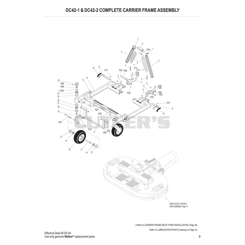 DC42-1-DC42-2 Complete Carrier Frame Assembly