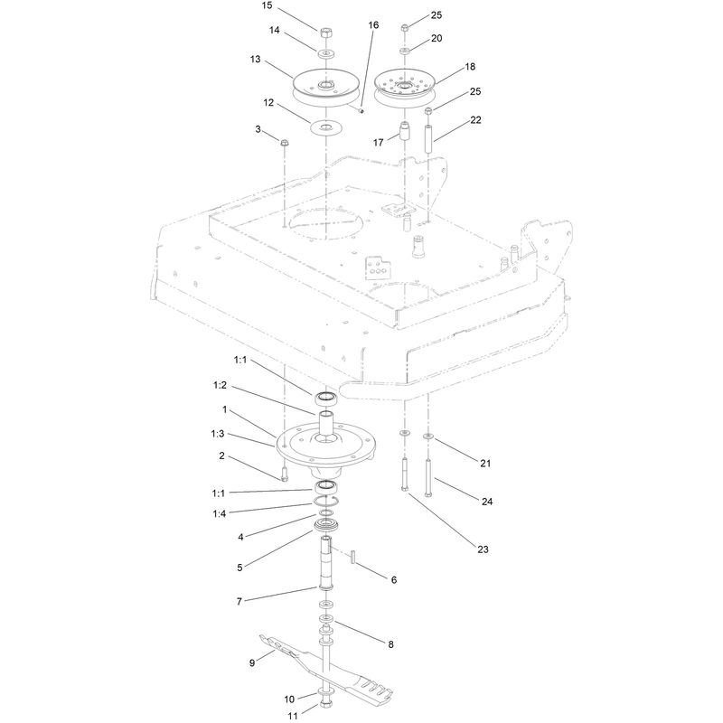 Sheave Spindle and Blade Assembly