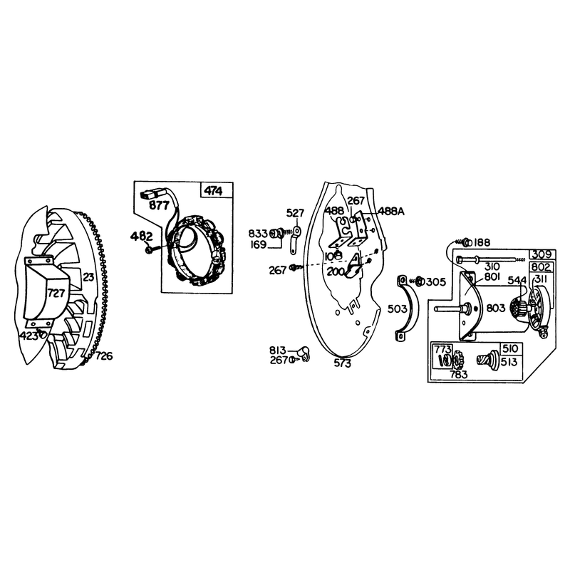 Engine Briggs and Stratton Model No 326437-0262-01