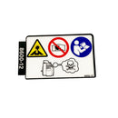 Walker Mowers 8600-12 (NR) Decal, Danger Eng Exhaust (Symbolic)