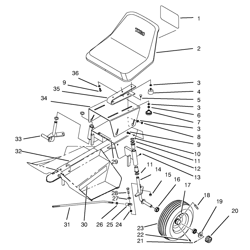 Seat and Wheel Assembly