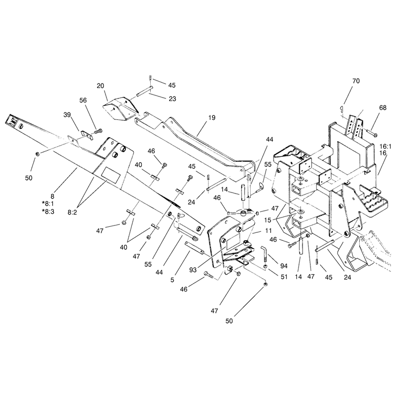 Frame Boom and Stabilizer Assembly