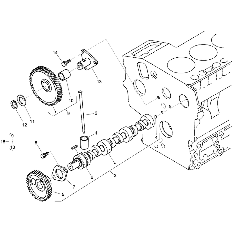 Cam Shaft and Idle Gear Assembly