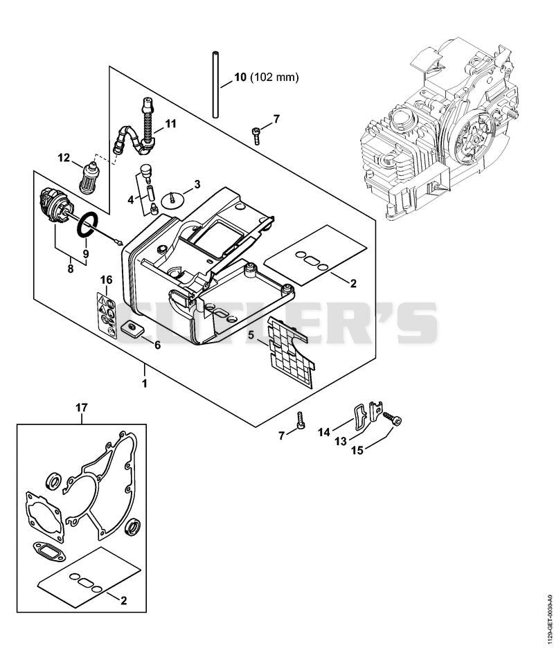 Tank housing MS 200 T (32.2005)