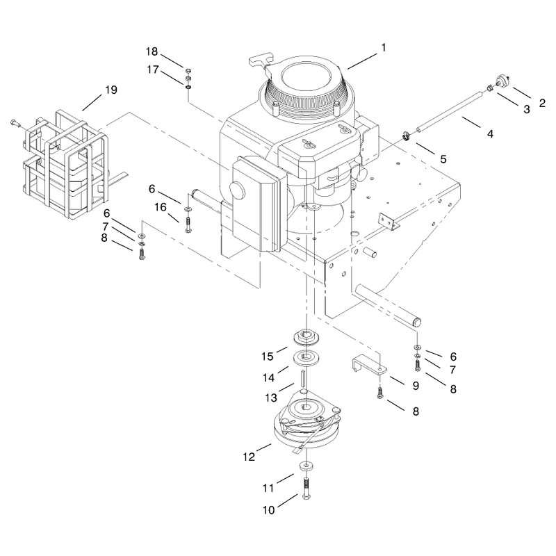 Engine Clutch and Muffler Guard Assembly