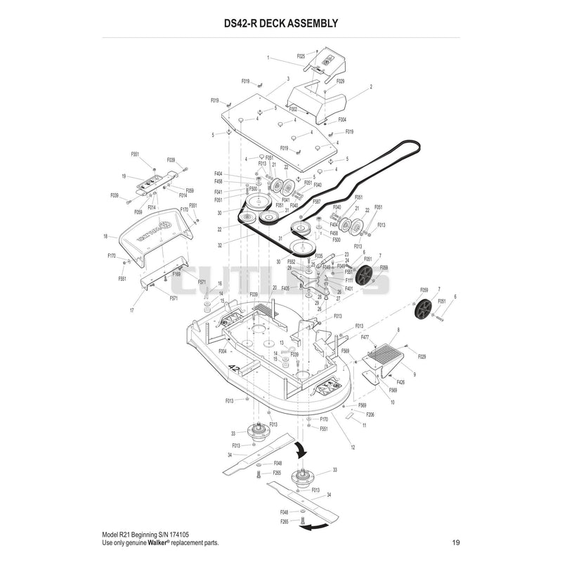 DS42-R DECK ASSEMBLY