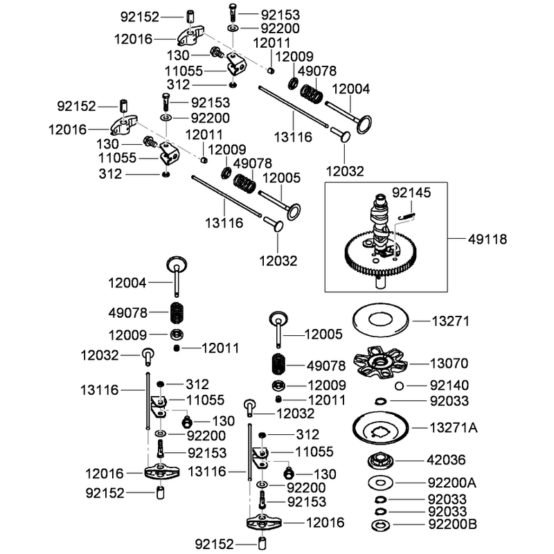 Valve and Camshaft Assembly