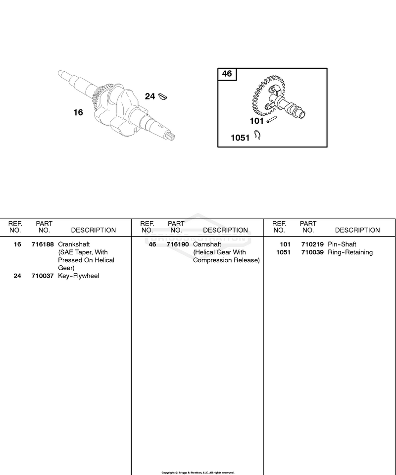 CAMSHAFT, CRANKSHAFT