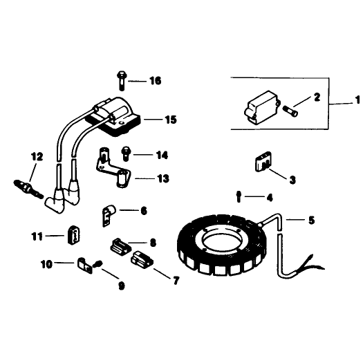 Ignition Engine Kohler Model No Mv16s Type 56511