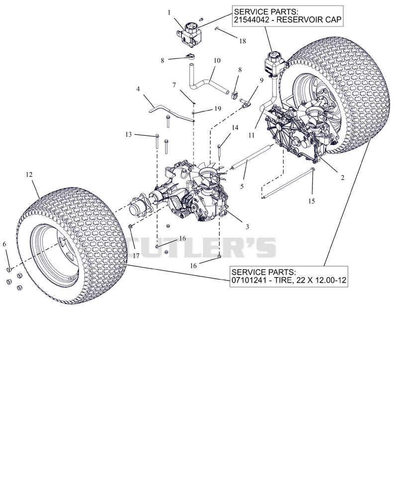 Rear Tires And Transaxles - 60"