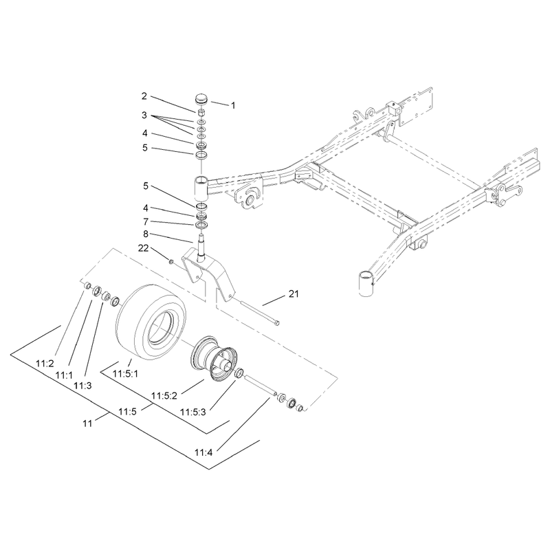Castor and Wheel Assembly