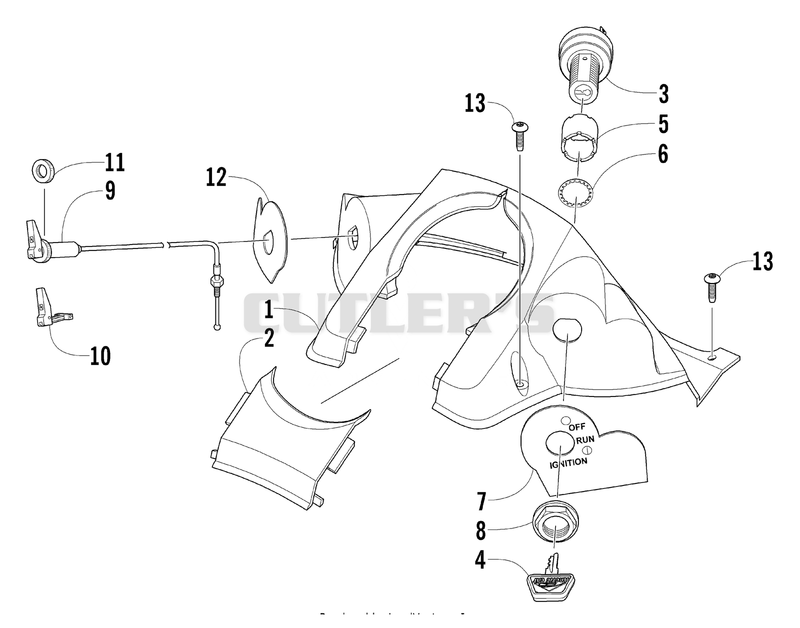 CONSOLE AND SWITCH ASSEMBLY [77897]