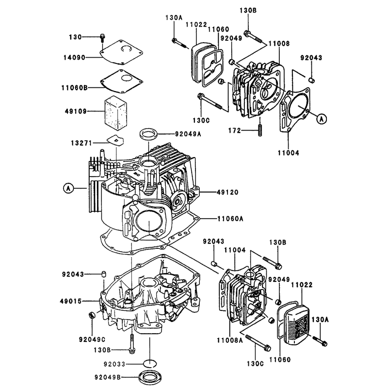 Cylindercrankcase Assembly Kawasaki Fh451v-As08