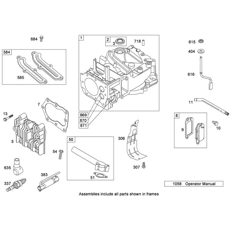 Cylinder Assembly Briggs and Stratton 126T02-0227-B1