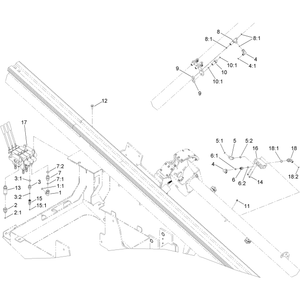 3 Spool Hydraulic Valve and Fitting Assembly