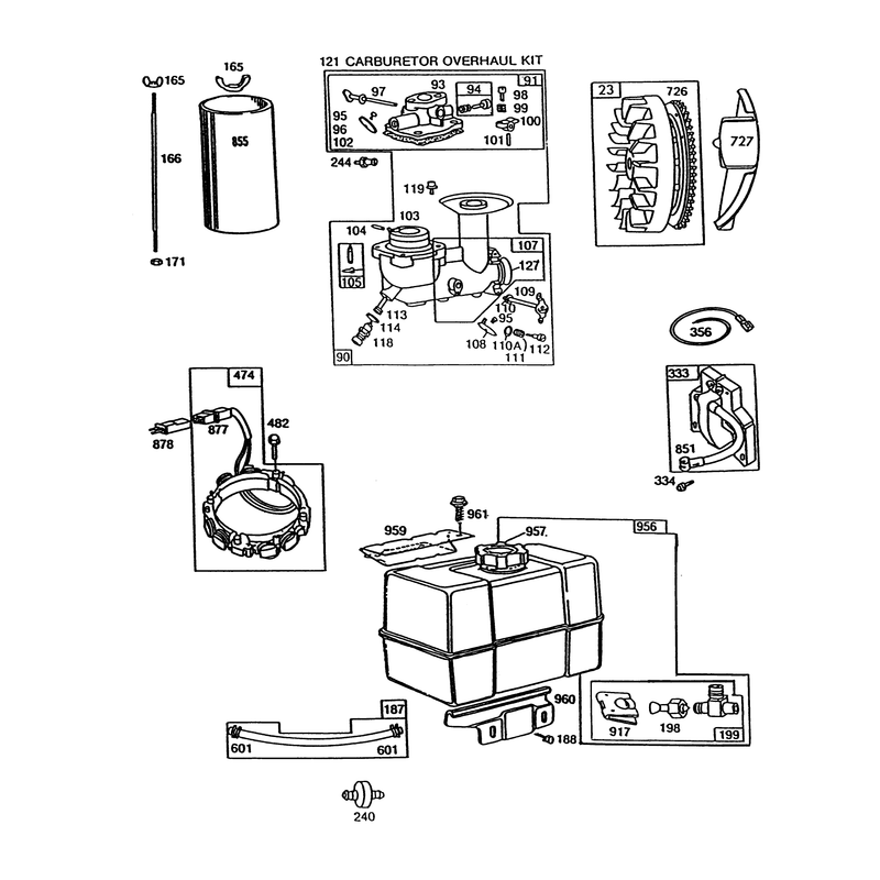 Engine Briggs & Stratton Model 252416 Type 0757-01 (model 38566)