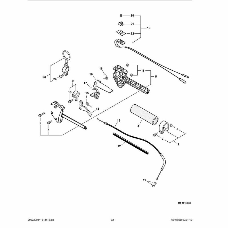 Control Handle,Throttle Cable, Ignition Switch