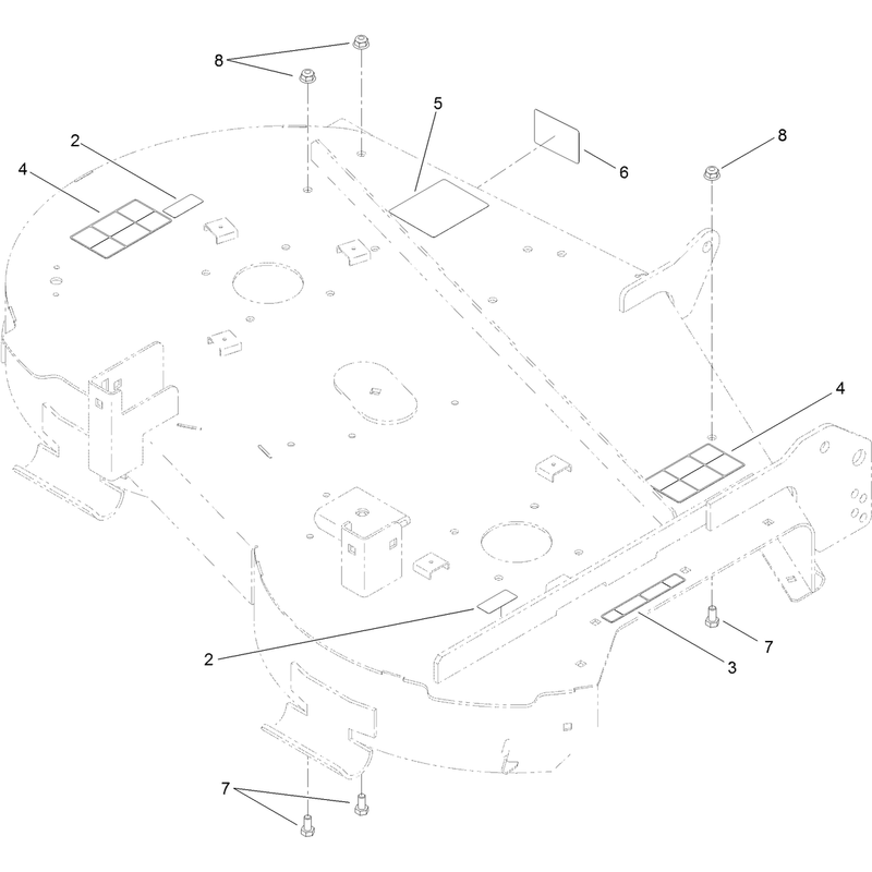 42 Inch Deck and Decal Assembly No. 121-0733