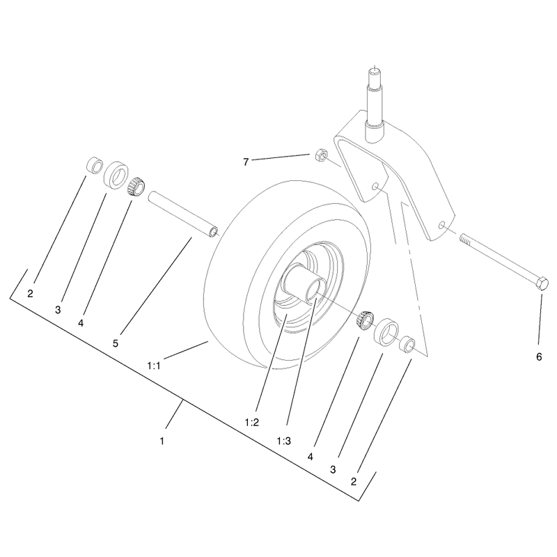Caster Wheel Assembly No 1-634662