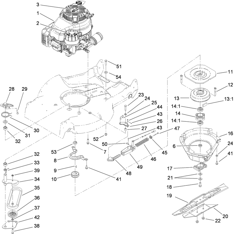 Engine and Blade Assembly