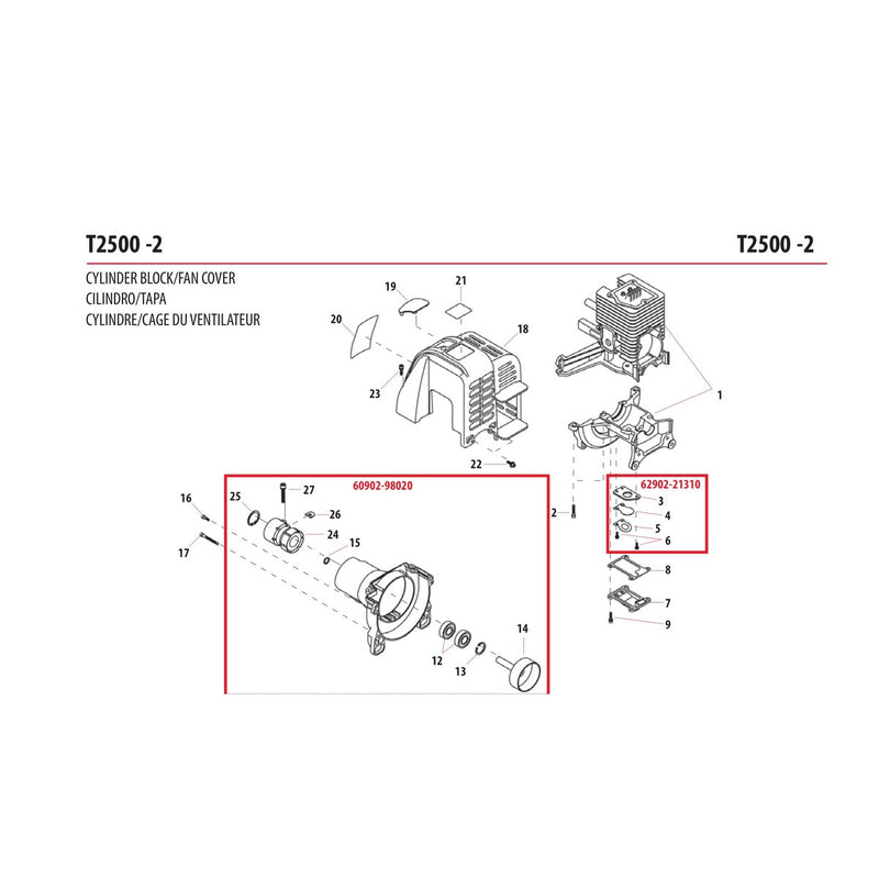 CYLINDER BLOCK/FAN COVER