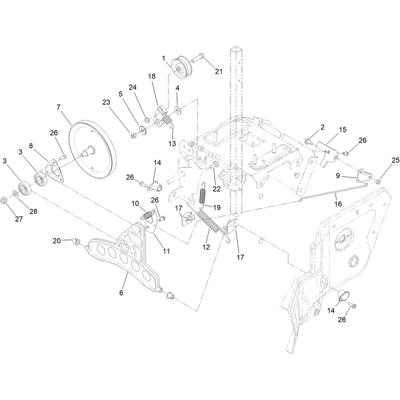 Pulley and Bellcrank Assembly