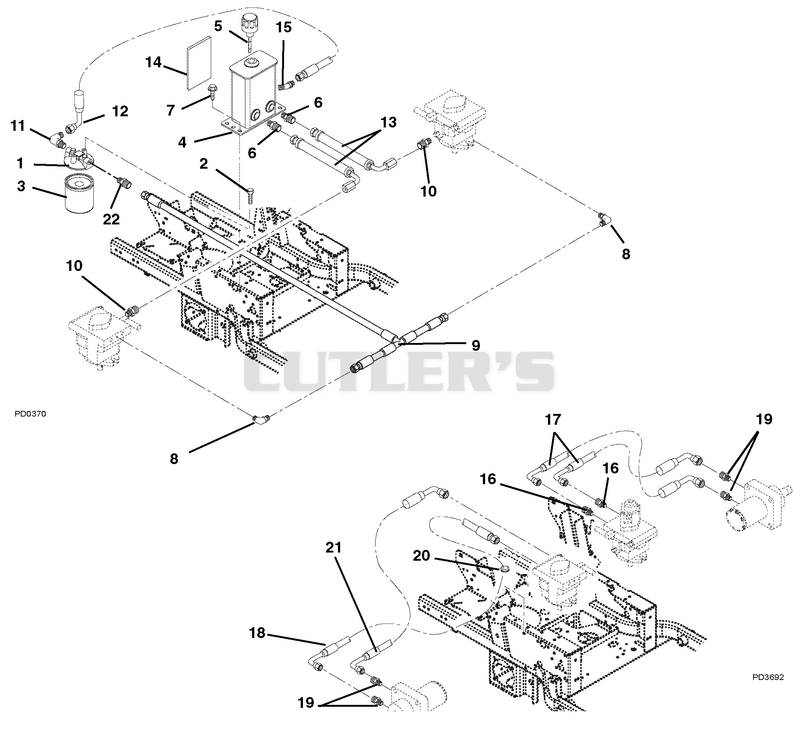 Hydraulic Tank, Filter, Pumps And Hoses