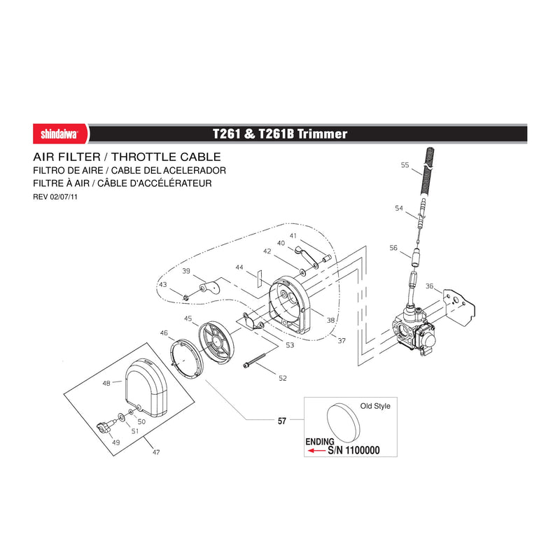 AIR FILTER / THROTTLE CABLE