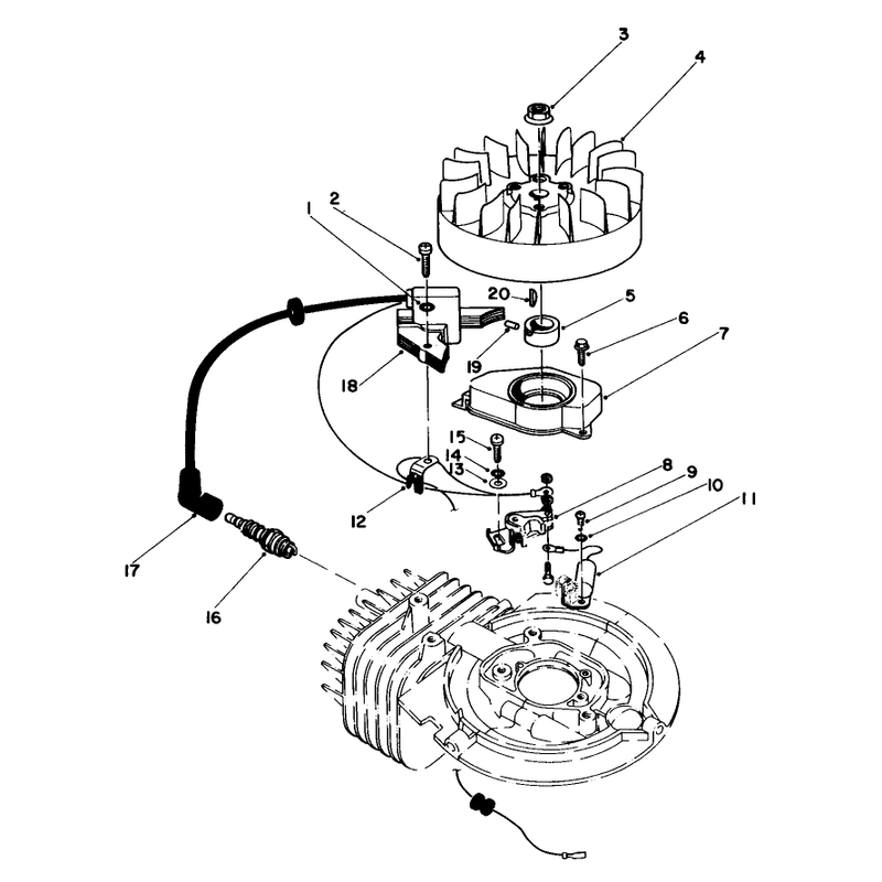 Flywheel and Magneto Assembly