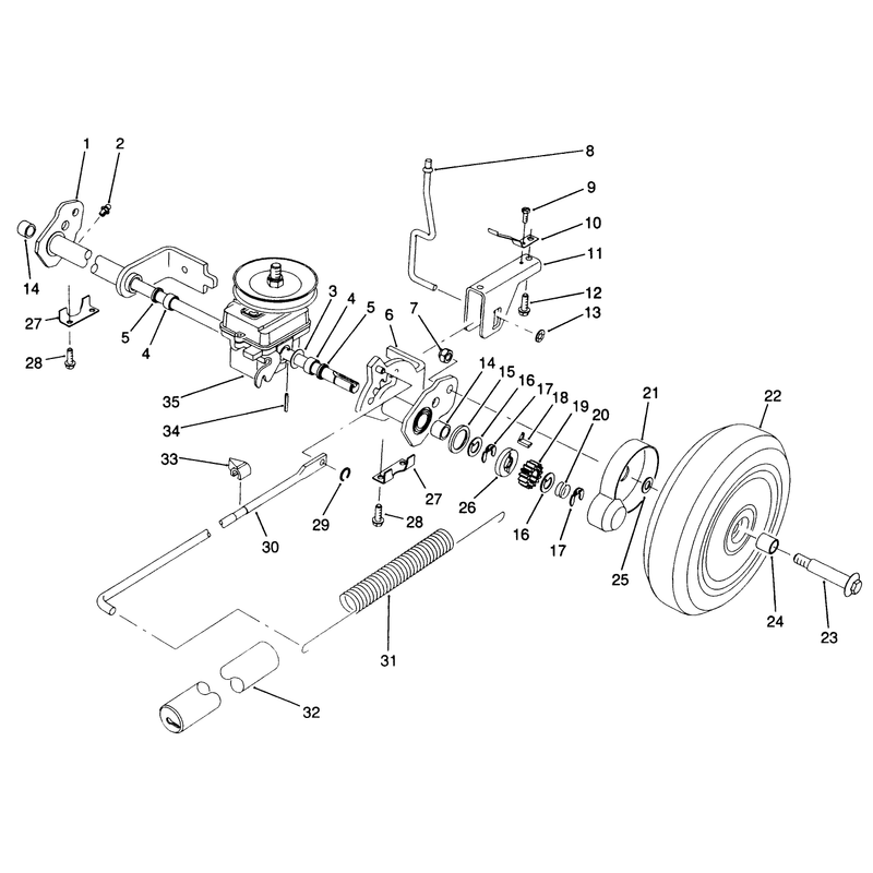 Sp Rear Axle Assembly Model No 20905 Only
