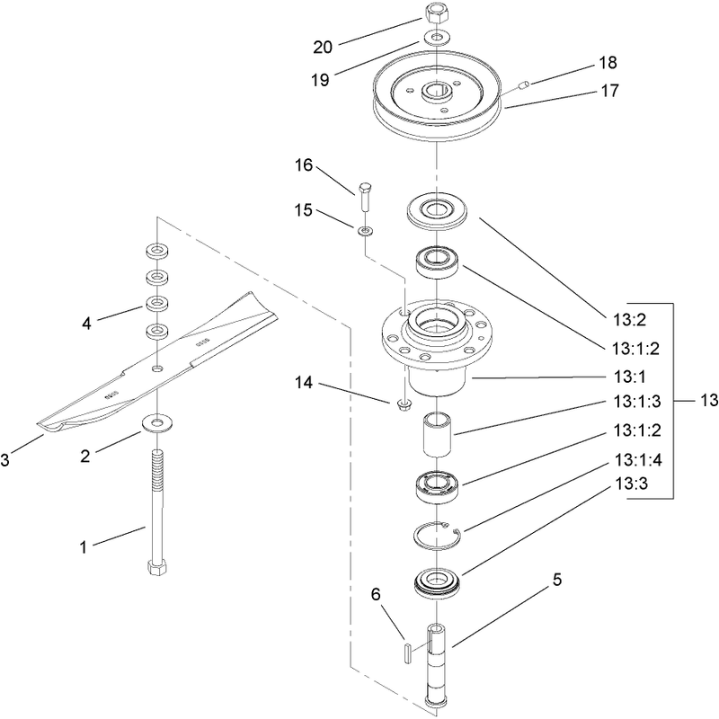 Spindle and Blade Assembly