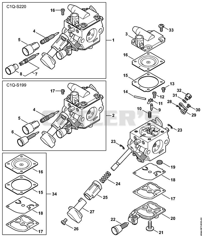 Carburetor C1Q-S220, C1Q-S199