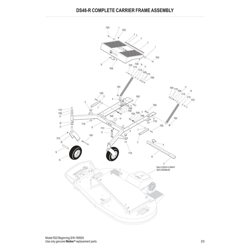 DS48-R Complete Carrier Frame Assembly