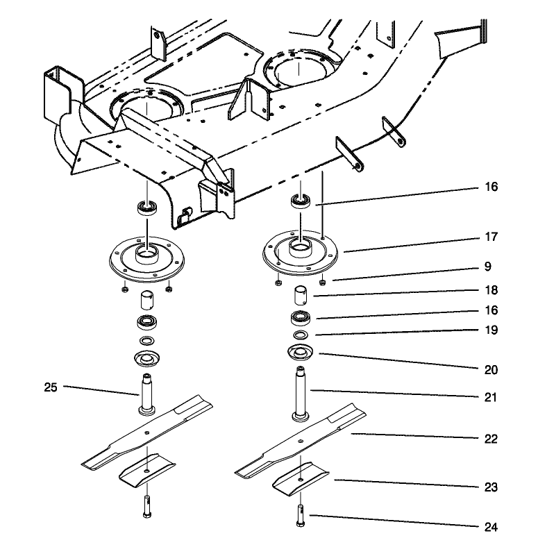 Spindle and Blade Assembly