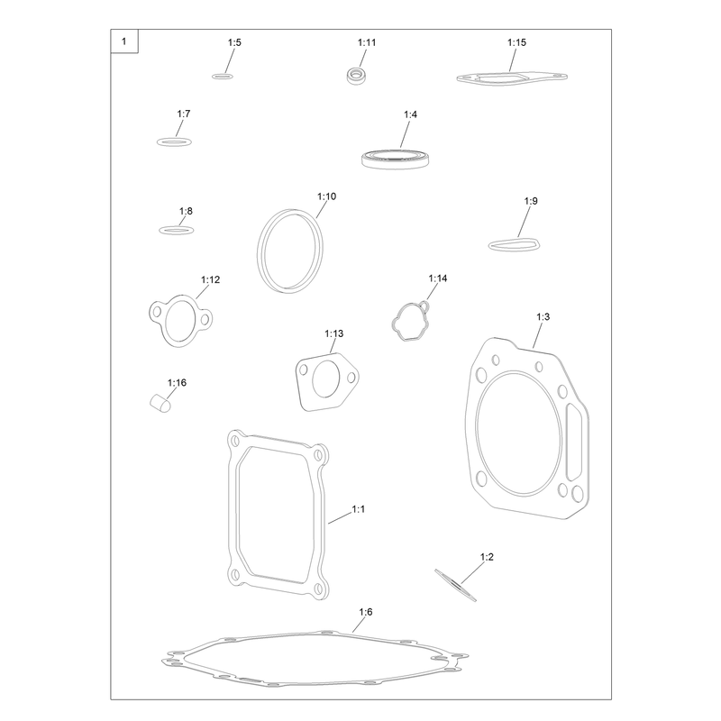 Gasket and Seal Kit  Engine Assembly No. 127-9358