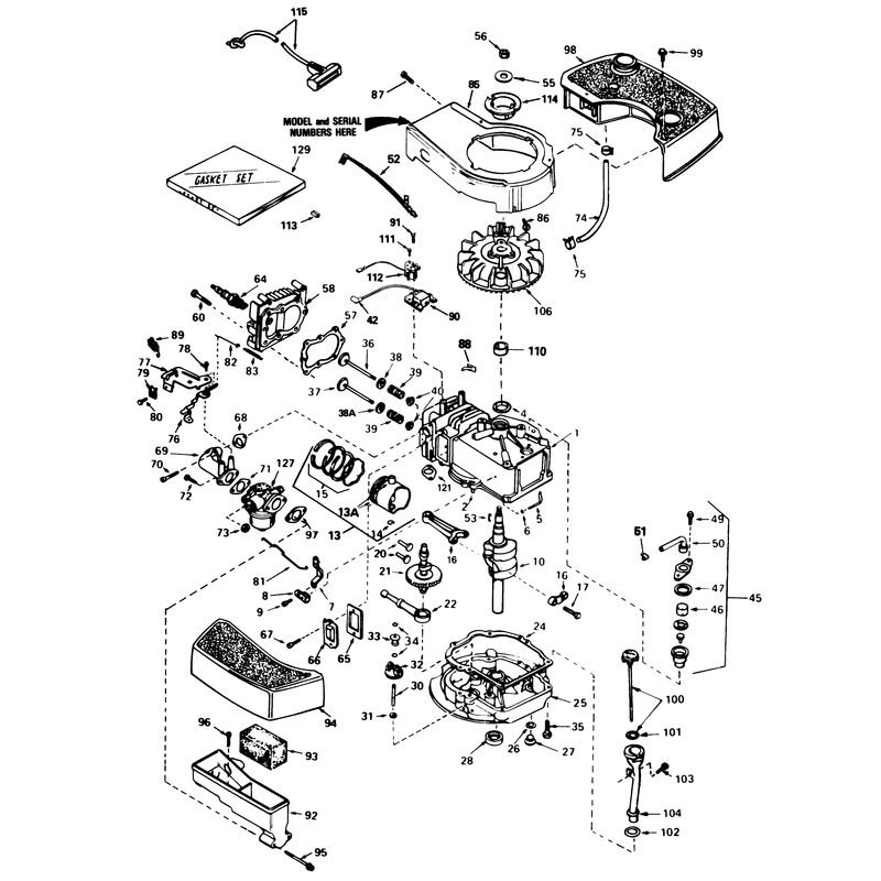 Engine Tecumseh Model No Tnt100-10098e