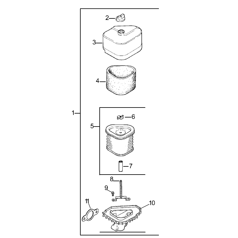 Air Intake and Filtration Assembly Kohler CV15S-41620