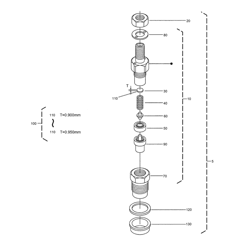 Nozzle Holder Component Assembly