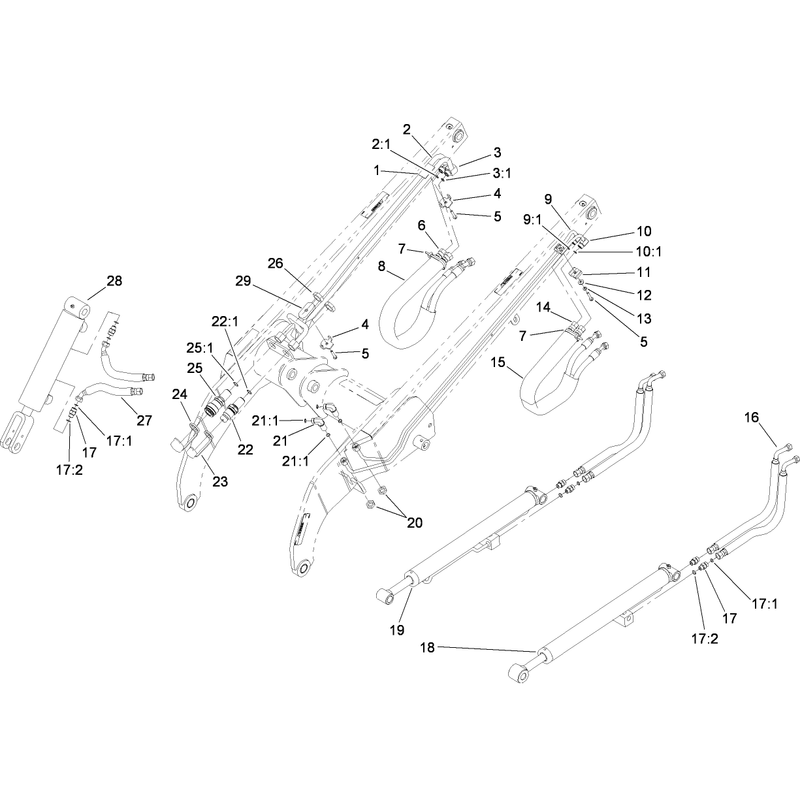 Loader Arm Hydraulic Assembly