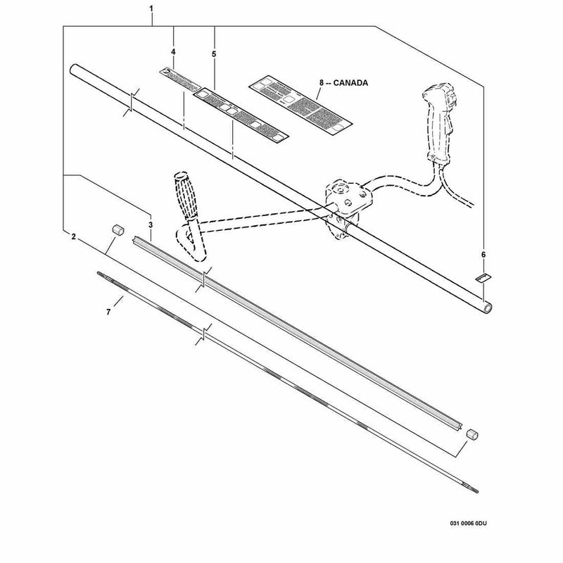 Main Pipe Assembly, Flexible Driveshaft