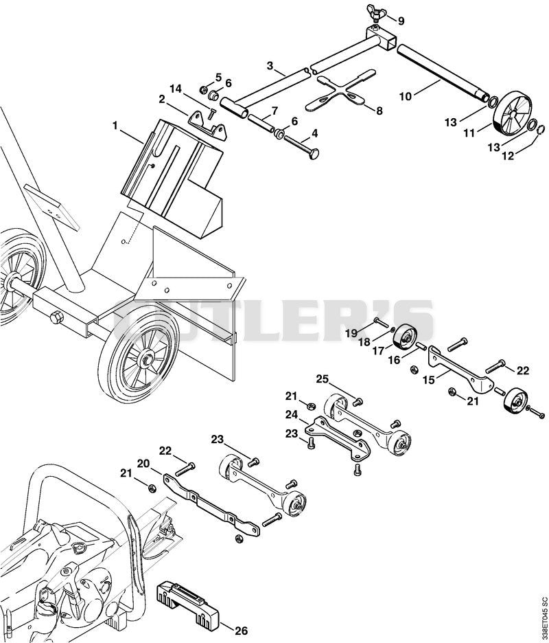 Guide wheel kit, Wheel kit