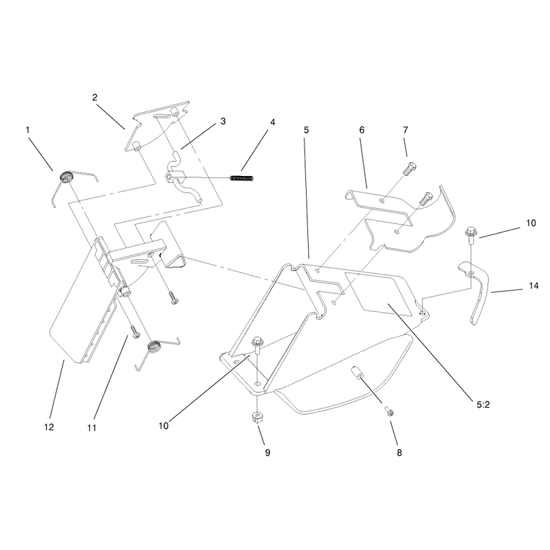 Rear Bagger Discharge Chute Assembly