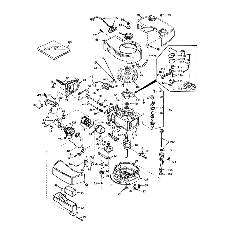 Engine Tecumseh Model No Tnt 100-10061c