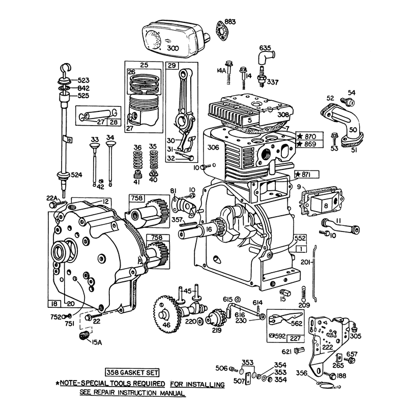 Engine Model No. 252416 Type 0190-01 (model 38095)