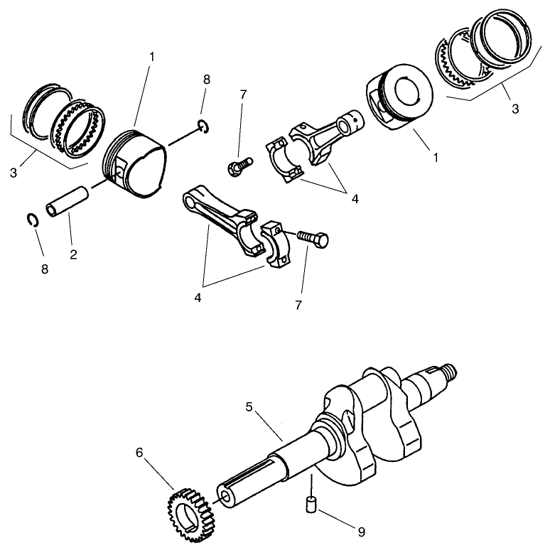 Piston and Crankshaft Assembly