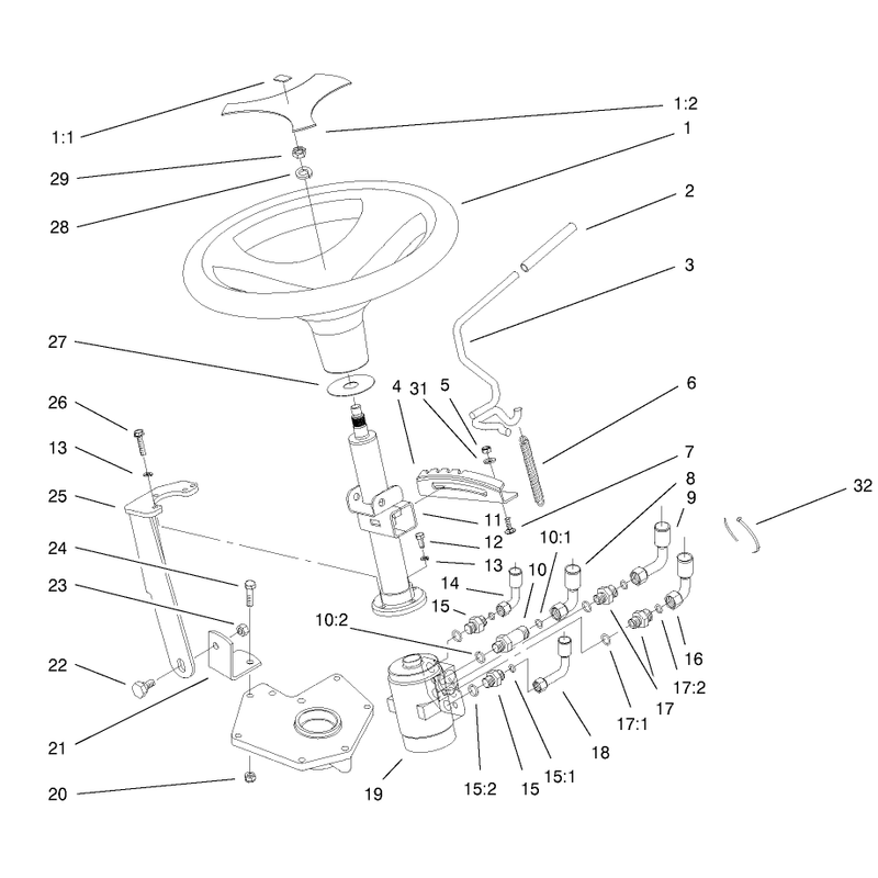 Manual Steering and Tilt Assembly