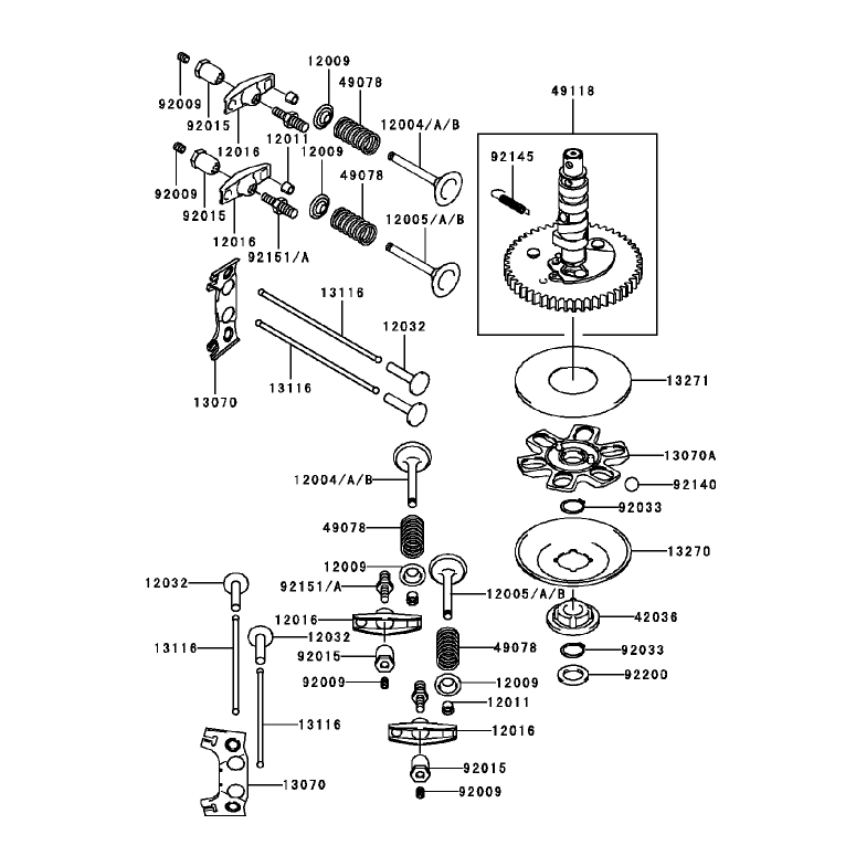 ValveCamshaft Assembly Kawasaki FH451V-BS04