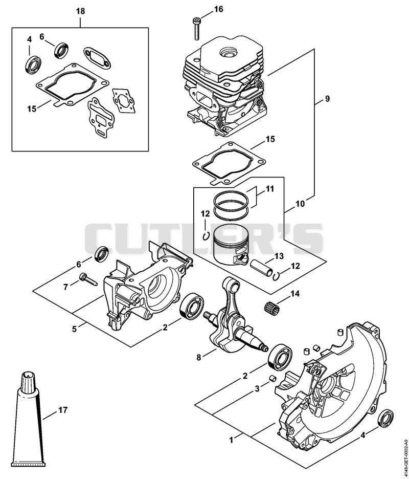 Crankcase, Cylinder