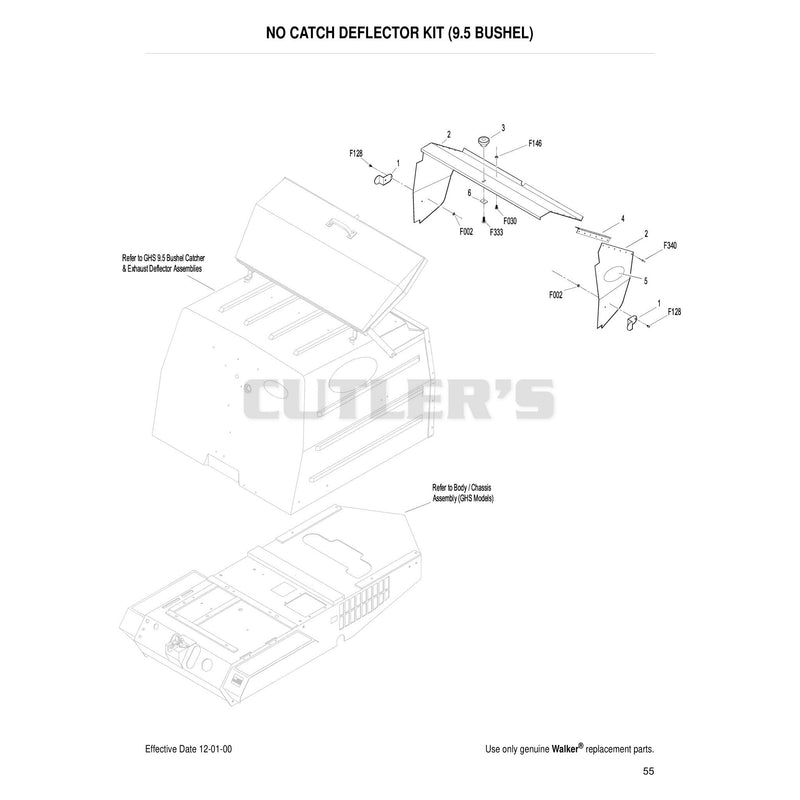 No Catch Deflector Kit 9.5 Bushel